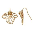Dana Buchman Openwork Flower Nickel Free Drop Earrings, Women's, Gold