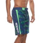 Men's Adidas Sur Shot Camo 4-way Stretch E-board Shorts, Size: Large, Green