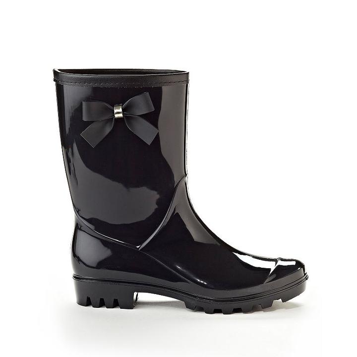 Henry Ferrera Beauty Women's Water-resistant Ankle Rain Boots, Size: 6, Black