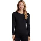 Plus Size Cuddl Duds Climatesmart Crewneck Top, Women's, Size: 1xl, Black