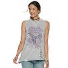 Women's Rock & Republic&reg; Live In The Moment Eagle Graphic Tee, Size: Xs, Med Grey