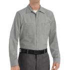 Big & Tall Red Kap Classic-fit Industrial Button-down Work Shirt, Men's, Size: 5xl Long, Grey