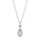 Sterling Silver Gemstone Pendant Necklace, Women's, Size: 18, Green
