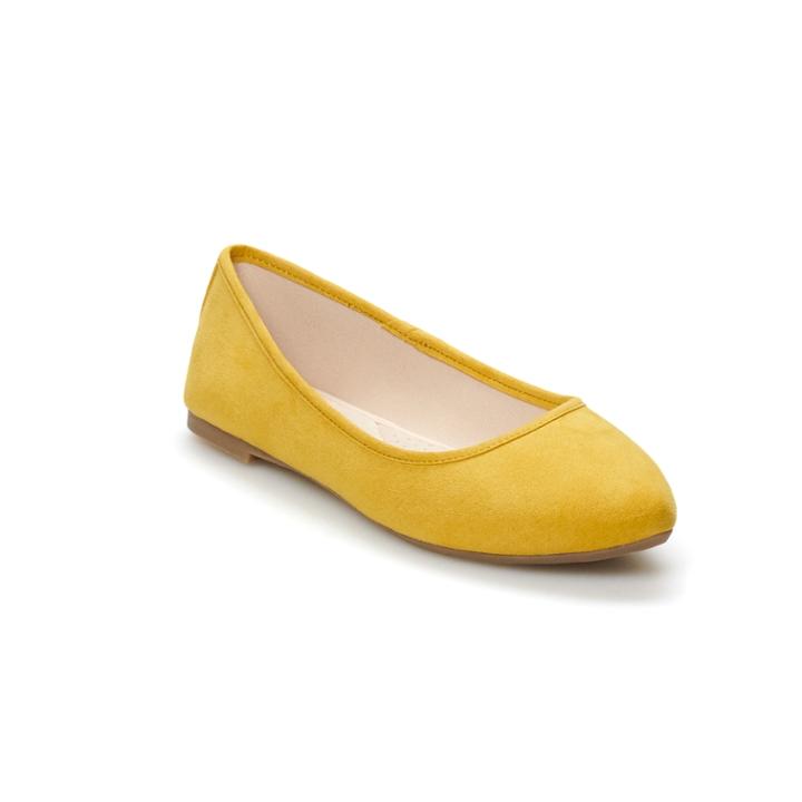 So&reg; Hitide Women's Pointed Toe Flats, Size: Medium (8), Yellow