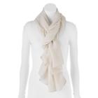 Apt. 9&reg; Solid Pleated Oblong Scarf, Women's, Natural