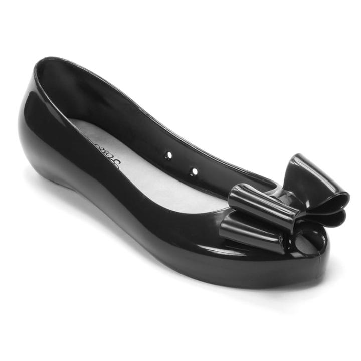 Nyla Evanine Women's Jelly Flats, Size: 8, Black
