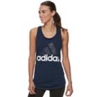 Women's Adidas Essential Linear Logo Tank, Size: Xs, Blue (navy)