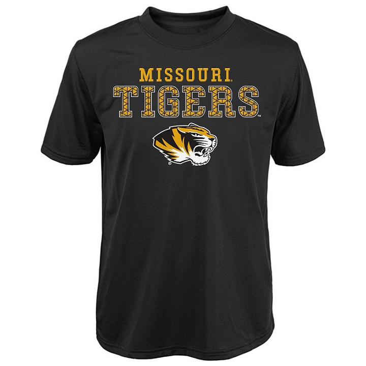 Boys 8-20 Missouri Tigers Fulcrum Performance Tee, Boy's, Size: L(14/16), Black