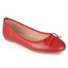 Journee Collection Vika Women's Ballet Flats, Girl's, Size: Medium (8), Red