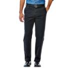 Men's Haggar&reg; Performance Cotton Slacks: Straight-fit Comfort Flex Waist Pants, Size: 34x32, Black