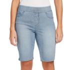 Plus Size Gloria Vanderbilt Avery Pull-on Bermuda Jean Shorts, Women's, Size: 24 W, Med Blue