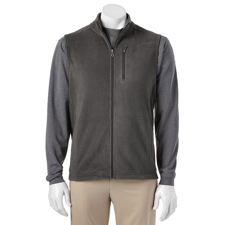 Big & Tall Croft & Barrow&reg; Classic-fit Arctic Fleece Vest, Men's, Size: Xl Tall, Dark Grey