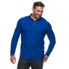Big & Tall Croft & Barrow&reg; Classic-fit Easy-care Pique Polo, Men's, Size: L Tall, Dark Blue