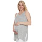 Maternity A:glow Shark-bite Hem Tank, Women's, Size: L-mat, White