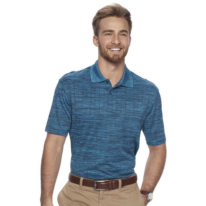 Men's Haggar&reg; Cool 18&reg; Classic-fit Performance Polo, Size: Xxl, Blue Other