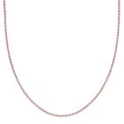 Primrose 14k Rose Gold Over Silver Rope Chain Necklace, Women's, Size: 24, Pink