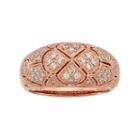 1/2 Carat T.w. Igl Certified Diamond 14k Gold Art Deco Wedding Ring, Women's, Size: 7.50, White