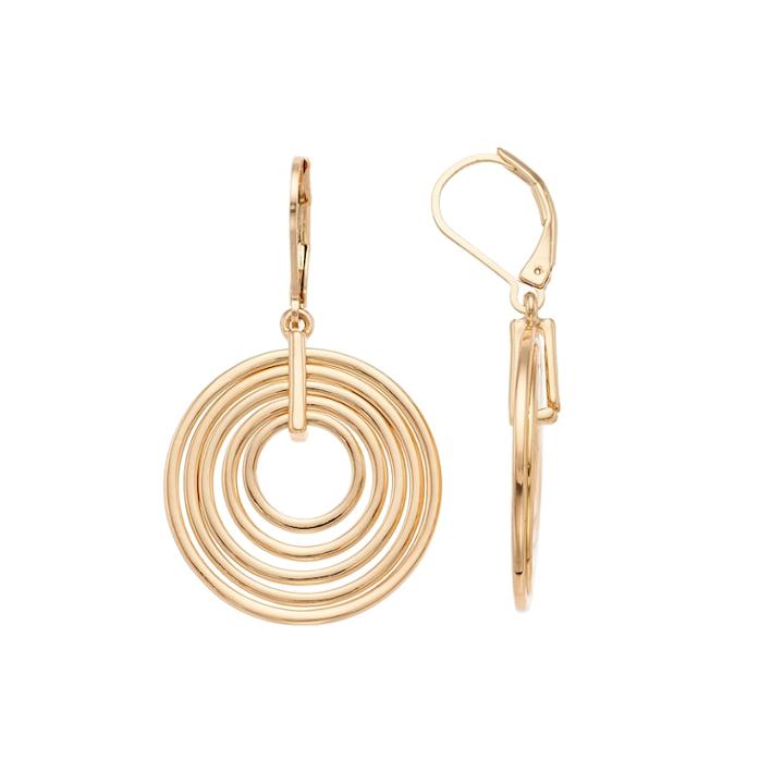 Dana Buchman Concentric Circle Drop Earrings, Women's, Gold