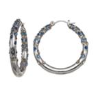 Simply Vera Vera Wang Simulated Crystal Nickel Free Hoop Earrings, Women's, Blue