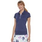 Women's Pebble Beach Vented Short Sleeve Polo, Size: Small, Blue