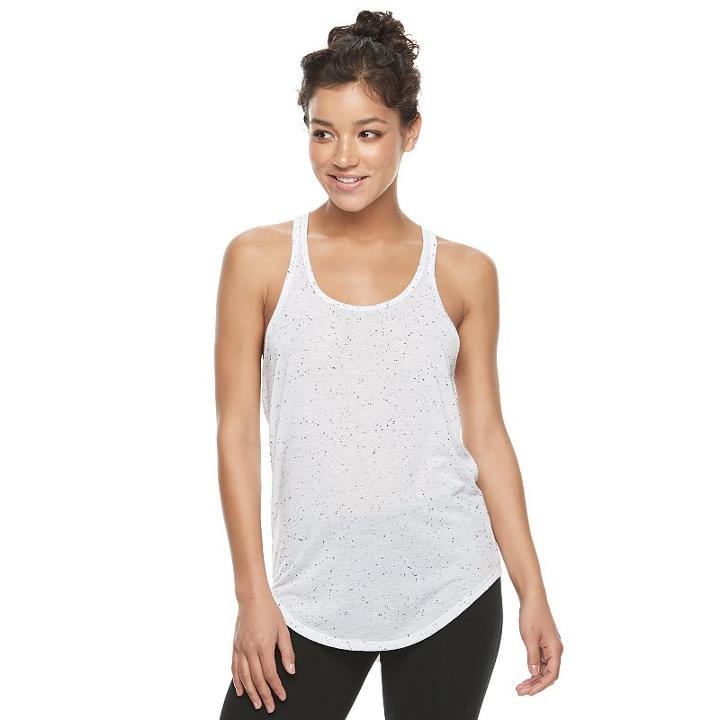 Juniors' So&reg; Shirttail Racerback Tank, Girl's, Size: Medium, White Oth