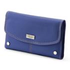 Buxton Westcott Leather Checkbook Wallet, Women's, Blue