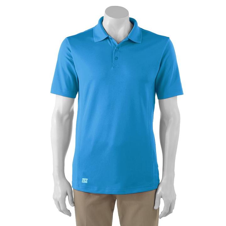 Men's Fila Sport Golf&reg; Fitted Pro Core Performance Polo, Size: Xxl, Med Blue