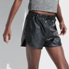 K/lab Faux Leather Shorts, Girl's, Size: Medium, Black