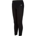 Girls 7-16 New Balance Sueded Jersey Performance Tights, Size: 7-8, Black