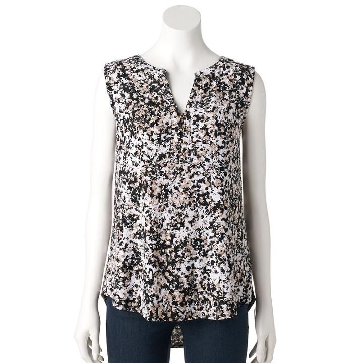 Women's Dana Buchman Wavy Jacquard Tank, Size: Xl, White