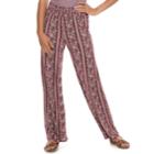 Juniors' Pink Republic Printed Palazzo Pants, Teens, Size: Xl, Purple