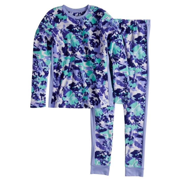 Girls 4-16 Cuddl Duds Fleece Top & Leggings Set, Size: 7-8, Purple
