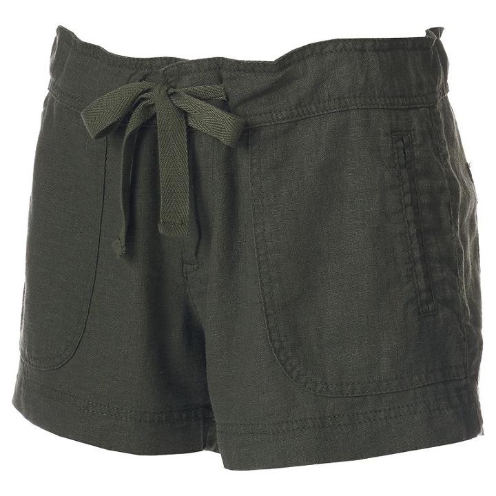 Juniors' Unionbay Candace Linen-blend Shorts, Girl's, Size: 3, Lt Green