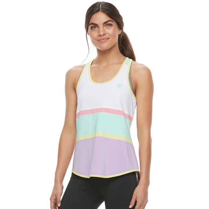 Women's Fila Sport® Striped Racerback Tank, Size: Large, Lt Purple