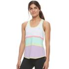 Women's Fila Sport&reg; Striped Racerback Tank, Size: Large, Lt Purple