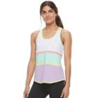 Women's Fila Sport&reg; Striped Racerback Tank, Size: Large, Lt Purple