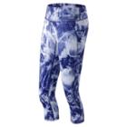 Women's New Balance Premium Performance Capri Workout Tights, Size: Xl, Light Blue
