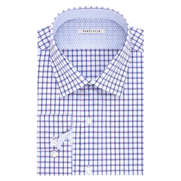 Men's Van Heusen Air Regular-fit Stretch Dress Shirt, Size: 17.5-32/33, Purple Oth