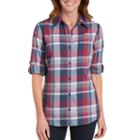 Women's Dickies Plaid Button-down Shirt, Size: Xl, Red Other