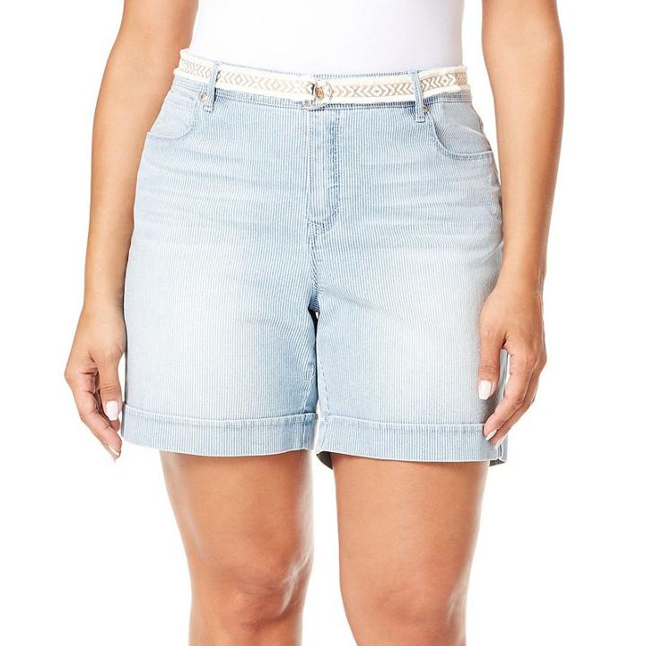 Plus Size Gloria Vanderbilt Marisa Jean Shorts, Women's, Size: 18 W, Med Blue