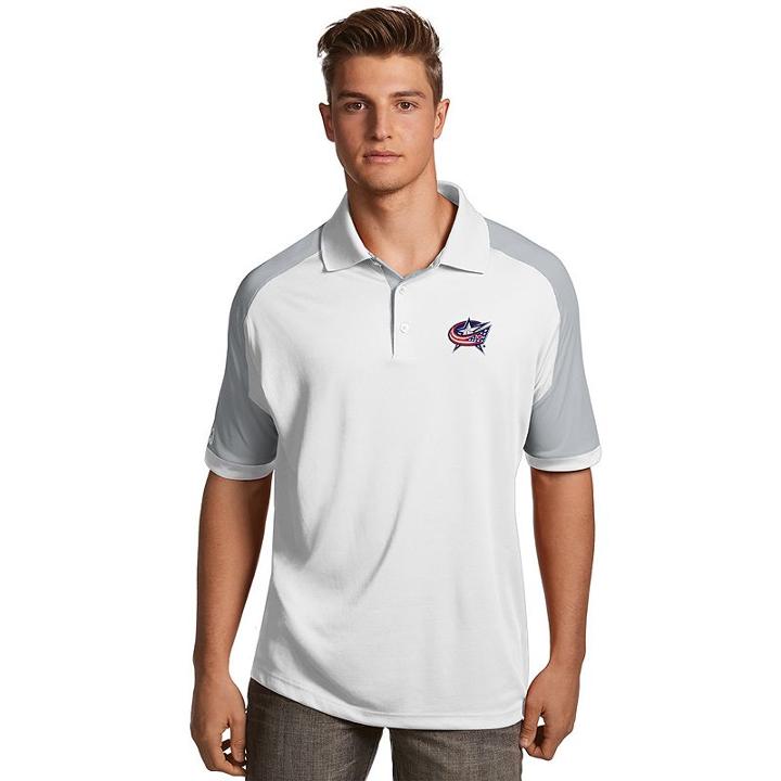 Men's Antigua Columbus Blue Jackets Century Polo, Size: Xxl, White