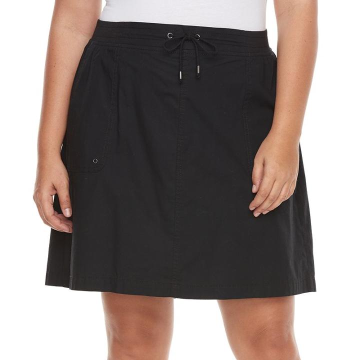Plus Size Croft & Barrow&reg; Utility Skort, Women's, Size: 24 W, Black