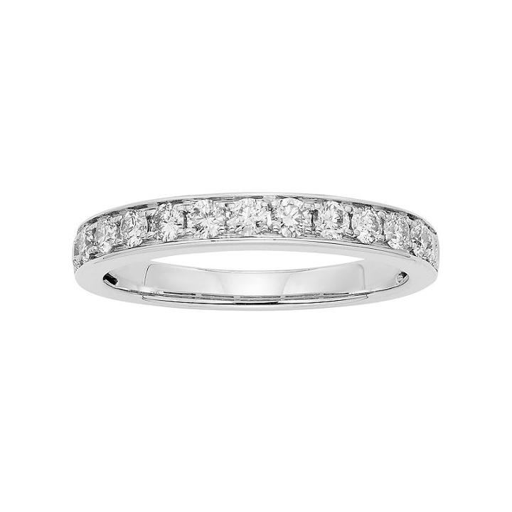 1/2 Carat T.w. Igl Certified Diamond 14k Gold Wedding Ring, Women's, Size: 10, White