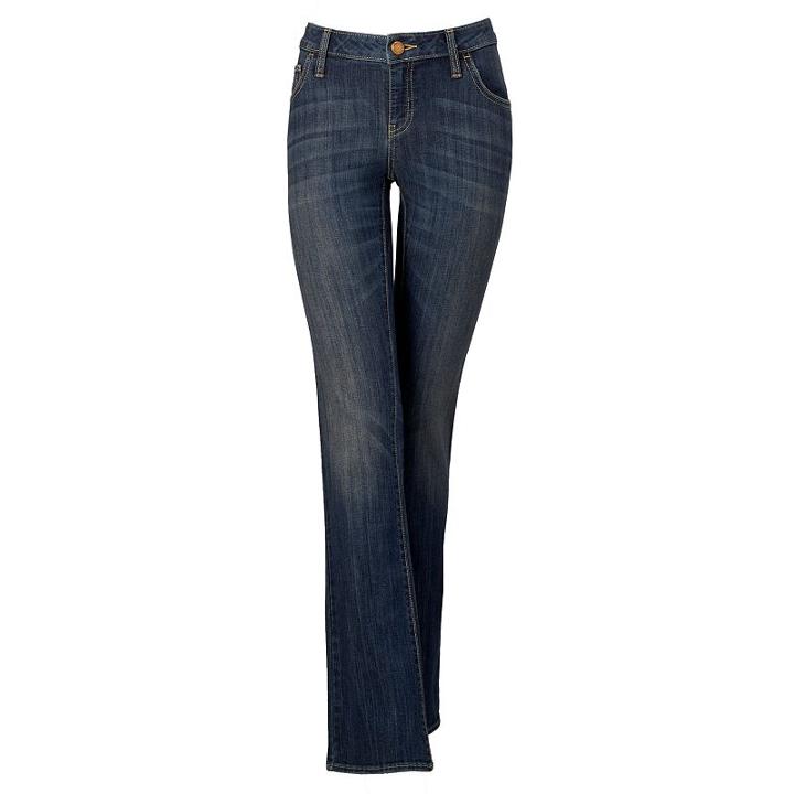 Simply Vera Vera Wang Modern Fit Bootcut Jeans - Women's, Size: 0 Short, Blue (navy)