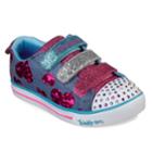 Skechers Twinkle Toes Sparkle Lite Flutter Fab Girls' Light Up Shoes, Size: 13, Blue