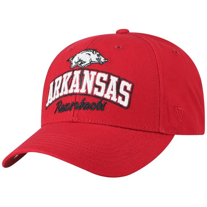Adult Top Of The World Arkansas Razorbacks Advisor Adjustable Cap, Men's, Dark Red