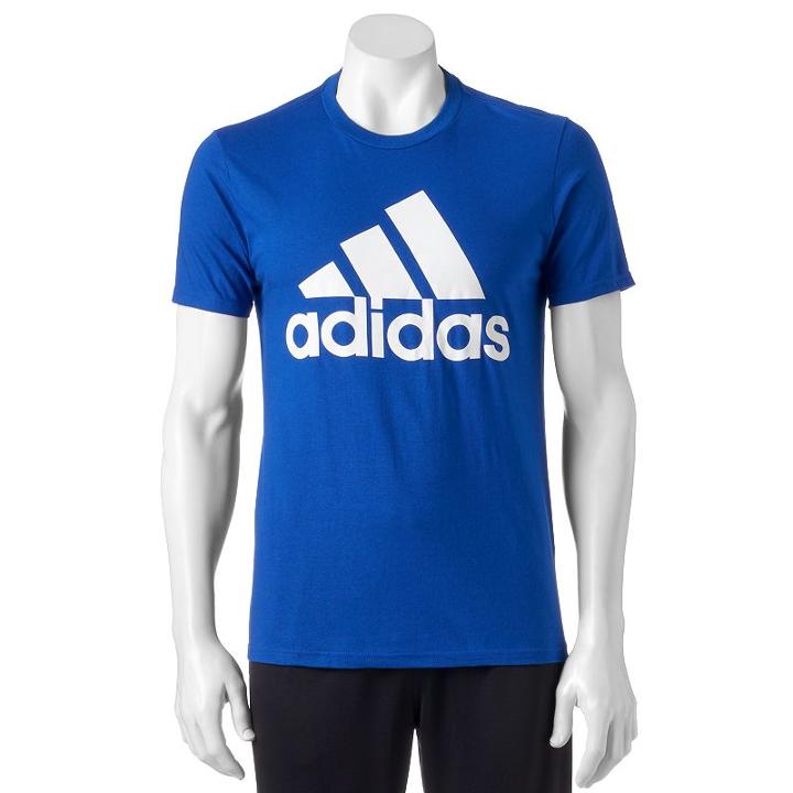 Big & Tall Adidas Logo Performance Tee, Men's, Size: 3xl Tall, Blue
