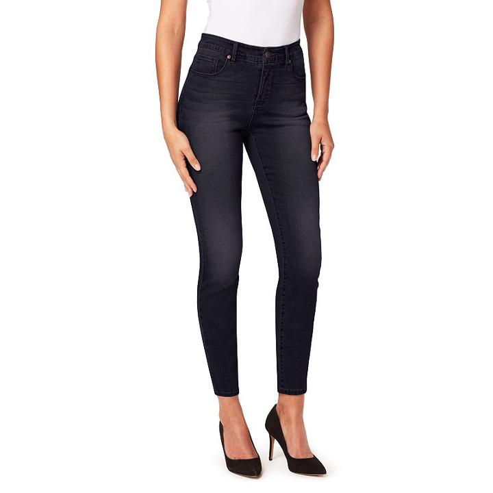 Women's Miracle Jean Faith Slimming Ankle Jeans, Size: 10, Dark Blue