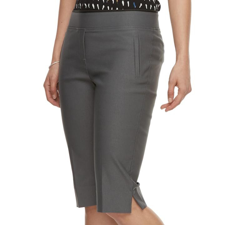 Women's Apt. 9&reg; Brynn Pull-on Skimmer Shorts, Size: 16, Dark Grey