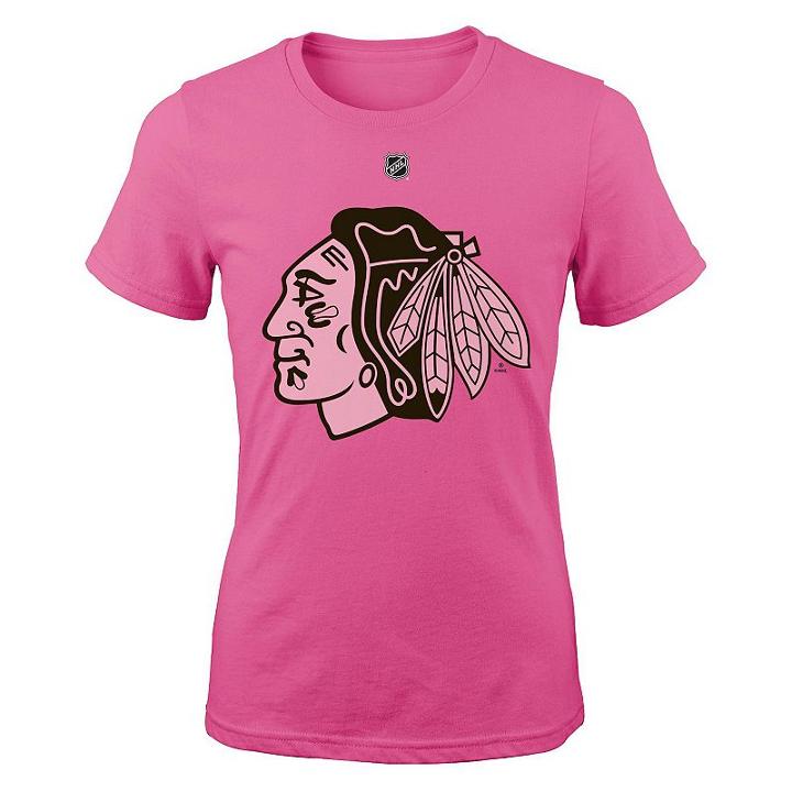 Girls 7-16 Reebok Chicago Blackhawks Patrick Kane Name And Number Tee, Girl's, Size: Xl(16), Pink